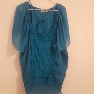 Teal Cato Blouse